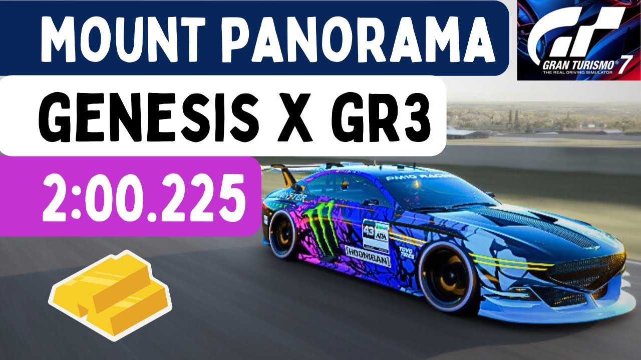 GT7 Lap Time Challenge GOLD LAP GUIDE - Mount Panorama - Genesis X GR3