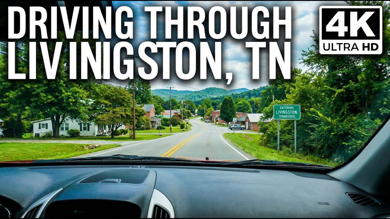 Driving through Livingston, Tennessee in 4K