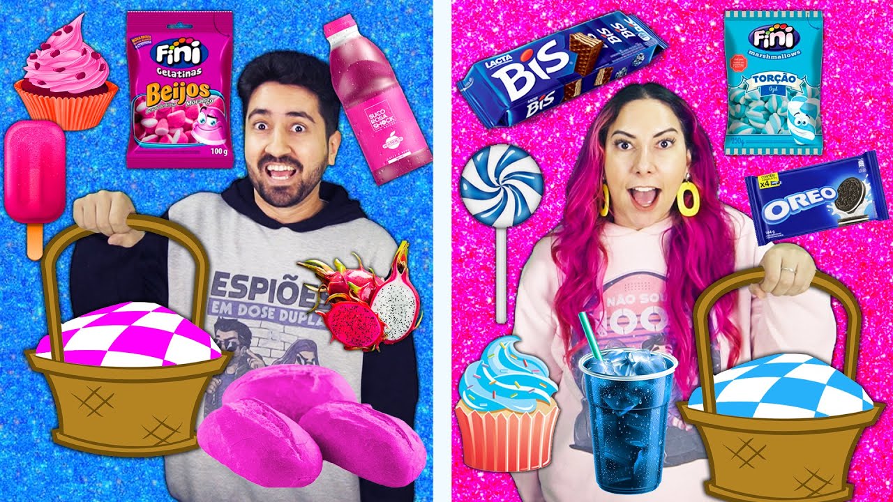 NOSSO PICNIC TUDO ROSA E AZUL | Gabriel e Shirley 2.0