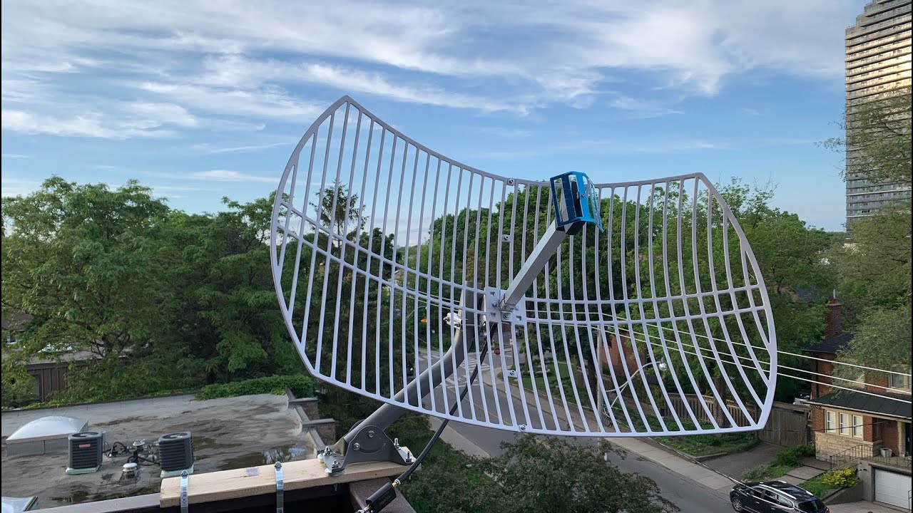 GOES16 Satellite Weather - Signal Capture Dish Balcony Mount