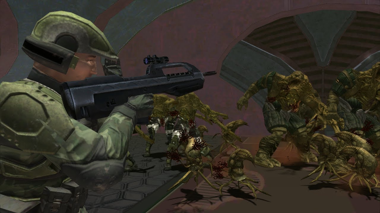 Halo 2 Marines VS. Halo 3 Flood (Old Version)