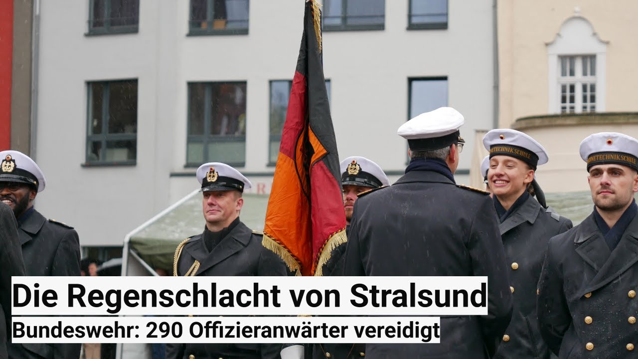 Die Regenschlacht von Stralsund: Vereidigung Crew IX/2025 der Deutschen Marine 🇩🇪 Bundeswehr