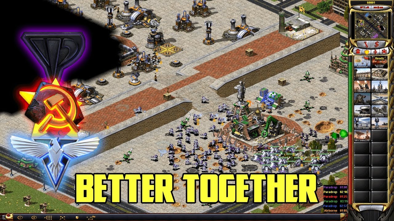 Red Alert 2 - Together Is Better - 7 vs 1 With Yuri, Allied and Soviets