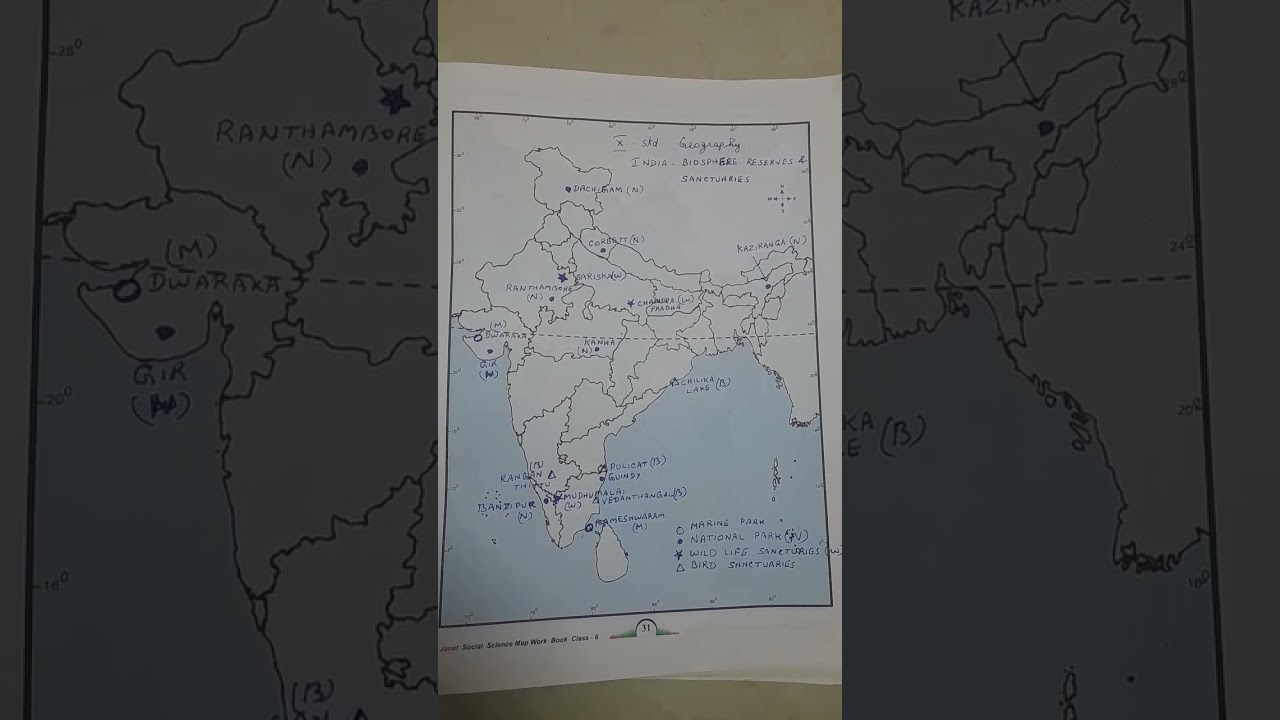 X - std geography India- Biosphere Reserves and sanctuaries