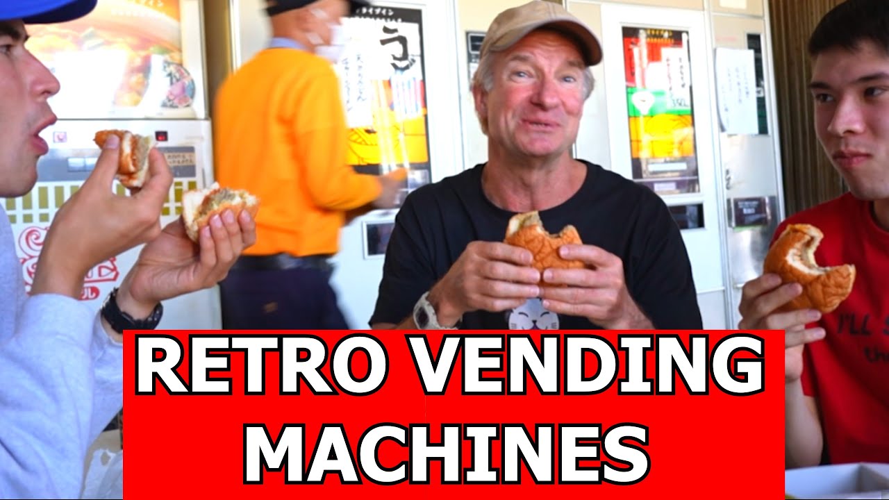 Retro FOODS VENDING MACHINES in Japan - Eric Meal Time #787