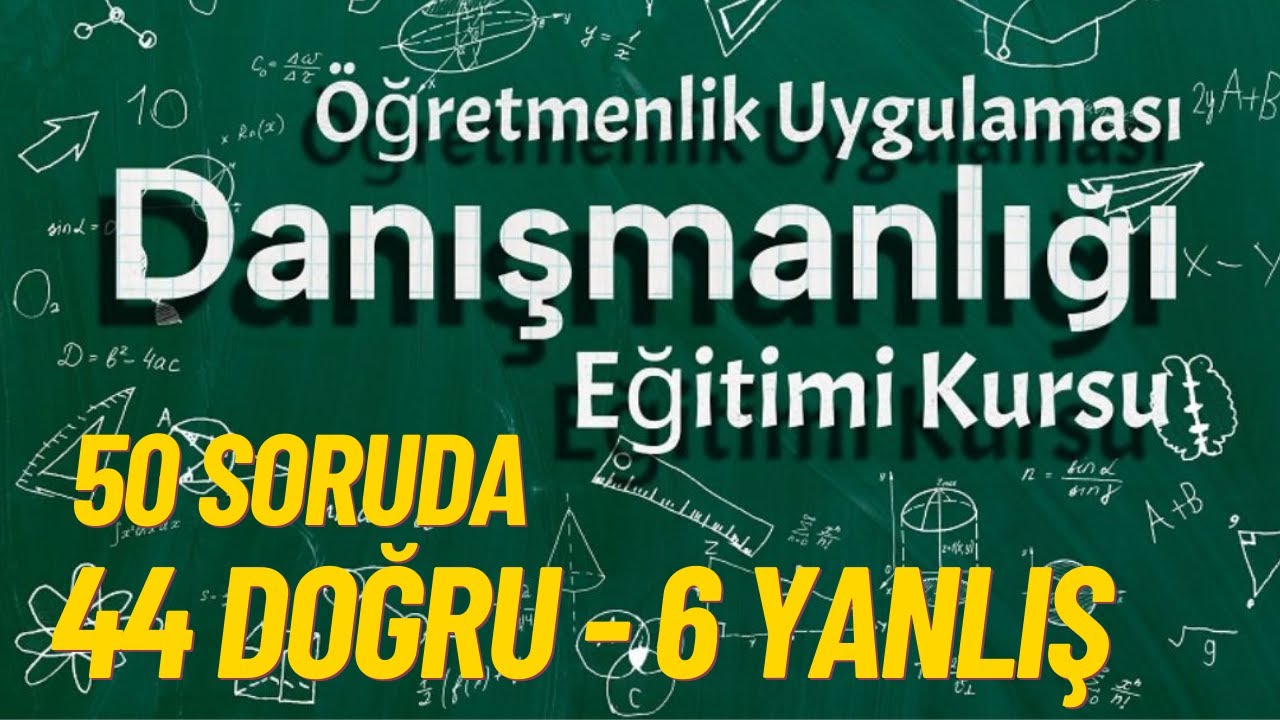 Öğretmenlik Uygulaması Danışmanlığı Eğitimi Kursu Sınav Soruları ve Cevapları 2024