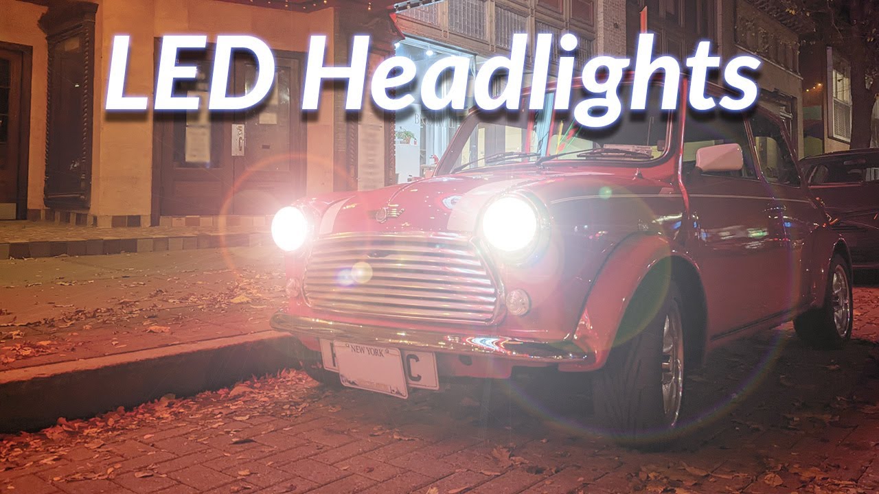 LED Headlights on the Classic Mini Cooper