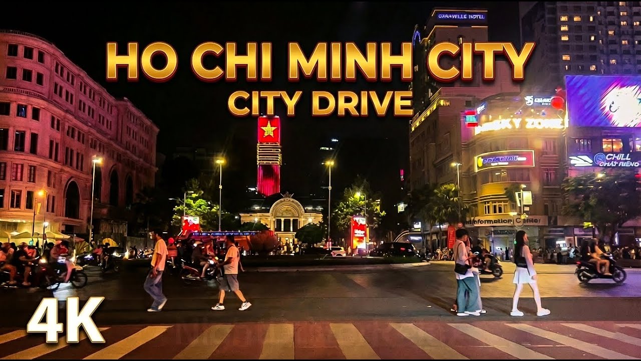 Night Drive in Ho Chi Minh City | Calm City Ambience (No Music)