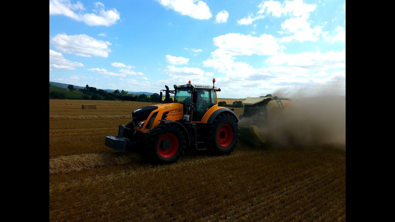 │Lisov&aacute;n&iacute;  sl&aacute;my │Pressage paille 2017 │Fendt 936 Vario+Krone BigPack 1290 XC Pre-Chop│