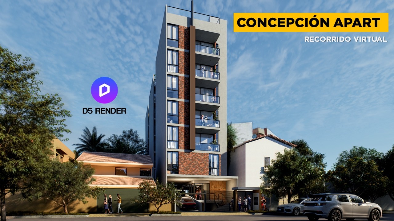 Recorrido 3D en D5 Render | Edificio Multifamiliar en Asunción 🇵🇾 – Exterior, Interior y Amenities
