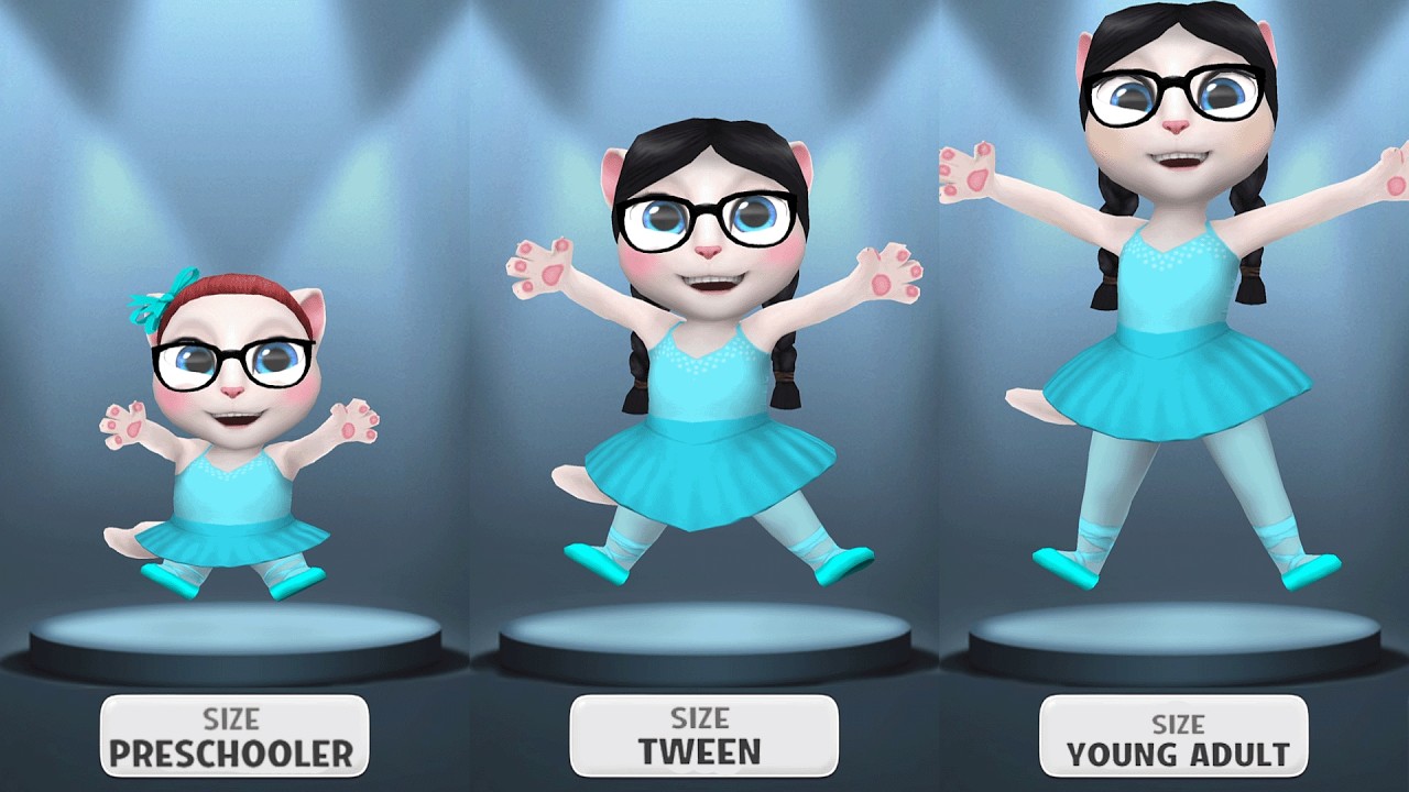 My Talking Angela 3 sizez small to large ios andriod gameplay 2026