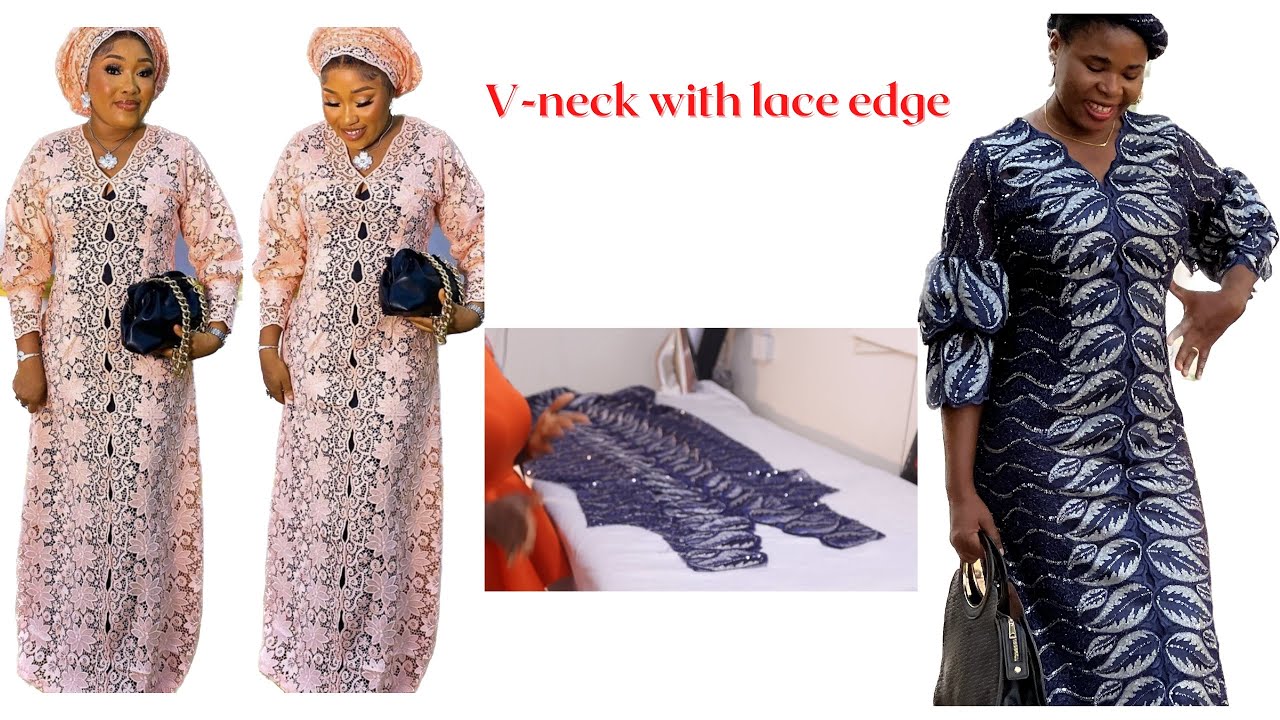 How to make an A-dress with the center from Lace edge/Scallop