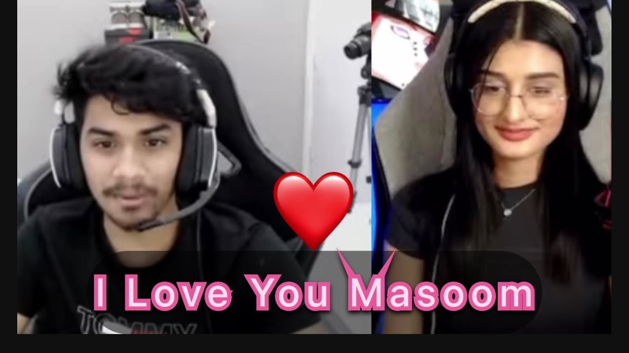 @PAYALGAMING Maddy Says I Love You  ❤️To Masoom @soulregaltos9810 Funny Love Triangle