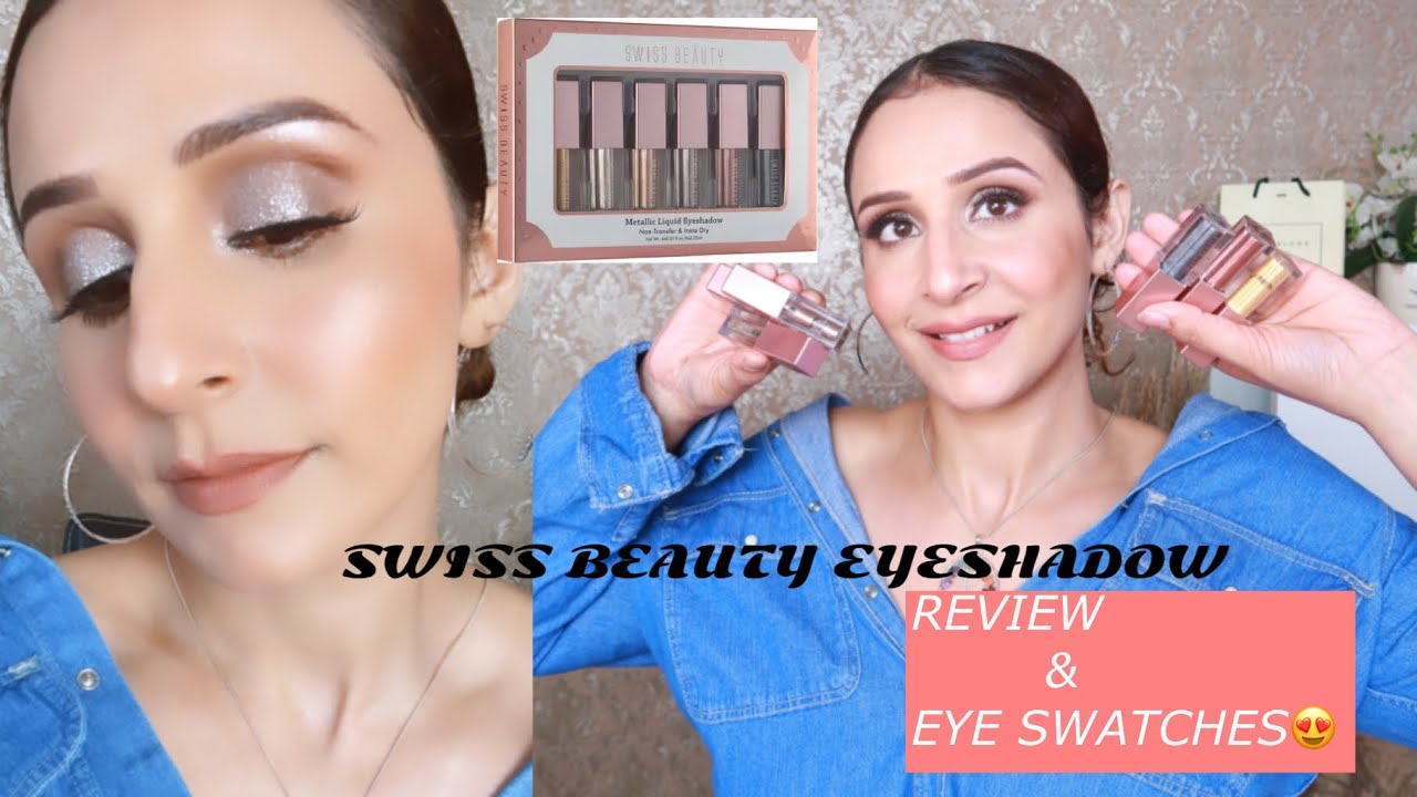 How to- Use *Swiss Beauty *Liquid Metallic Eyeshadow||Review&Swatches||All Shades ||By Monika