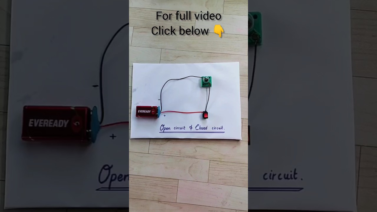 Open circuit and closed circuit #shorts #scienceworkingmodel  #workingmodel  #project