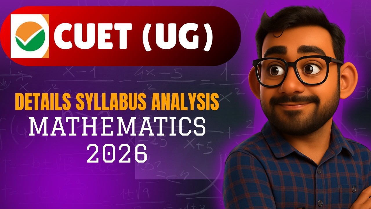 🛑 CUET (UG) MATHEMATICS 2026 DETAILS SYLLABUS  ANALYSIS //