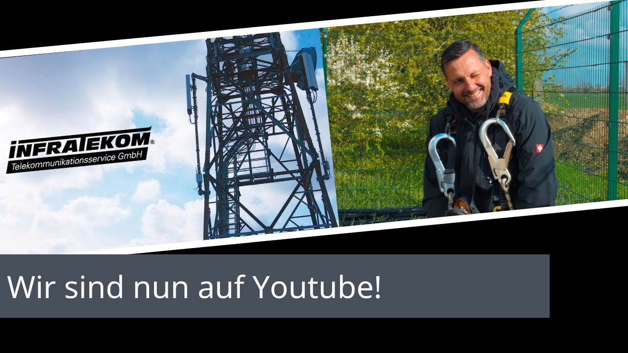 Wartungsarbeiten an einem gewaltigen Gittermast!