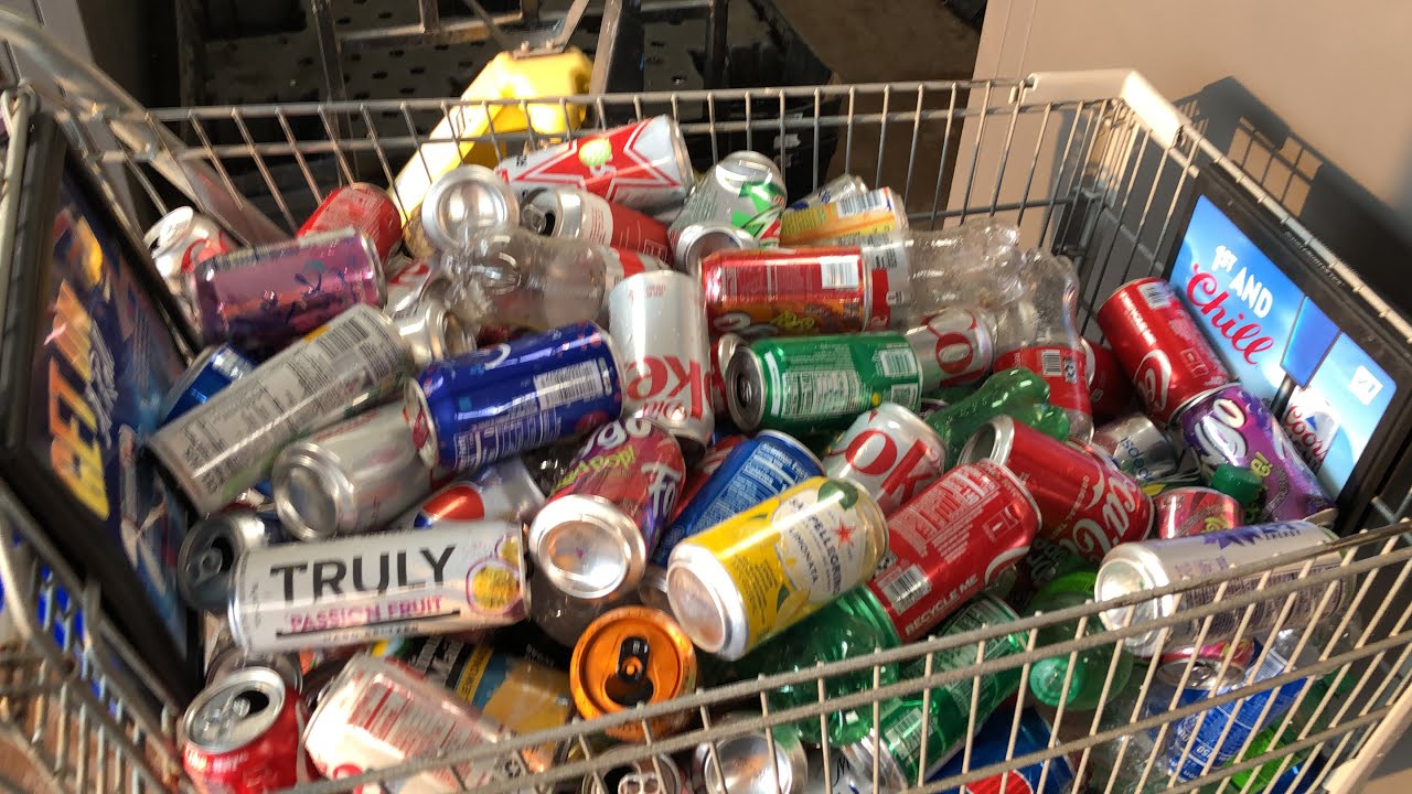 Shopping Cart Full of Returnables! Cashing Out with the Tomra Reverse Vending Machines