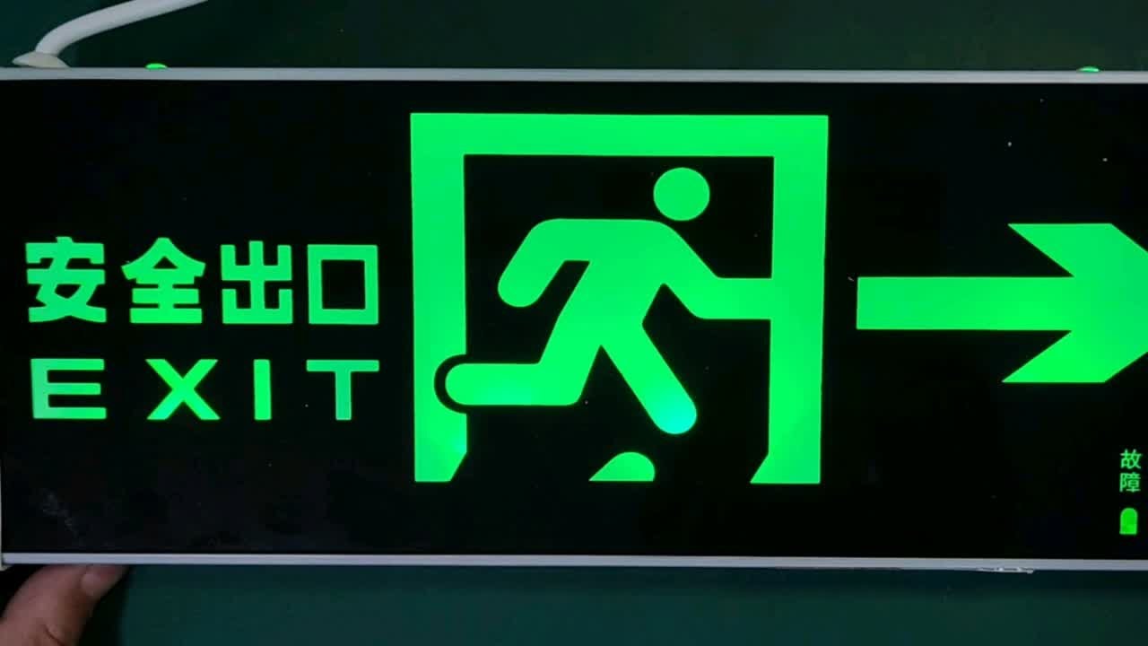 孩子把别人楼道的安全出口指示灯踢坏了，更换后看下内部结构