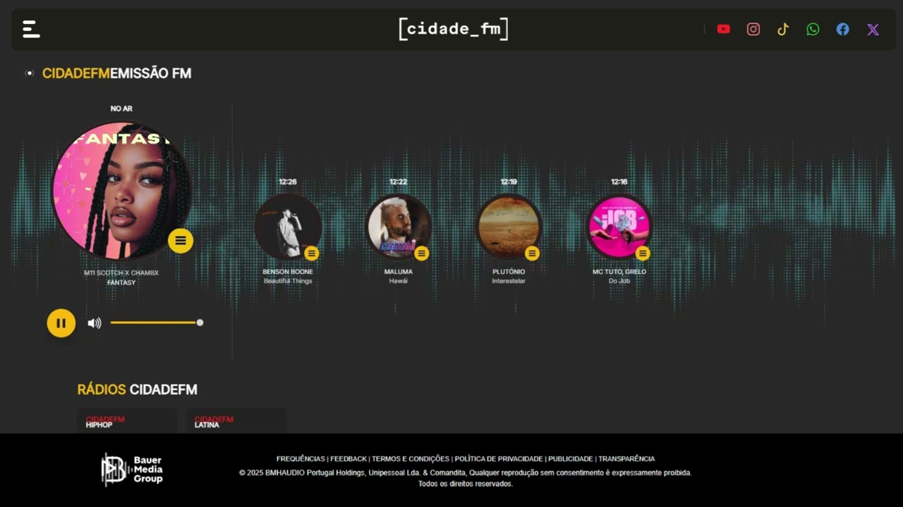 FANTASY  - M11 X CHAMBX - CIDADE FM - BROADCAST LIVE  - MKSMGLABEL