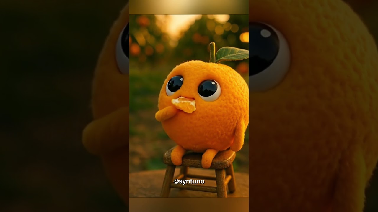 Tiny Orangelo  Tries His First Orange Slice 🍊🤗 | Prepare for Cuteness! #Shorts