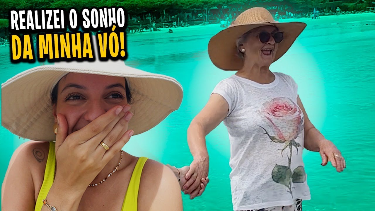 Primeira vez da minha vó na praia! Foi emocionante!