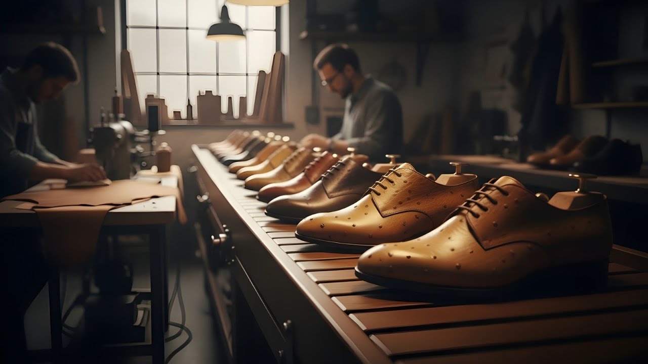 Inside the World of Luxury 👞 | Ostrich Leather Bespoke Shoes Making Process