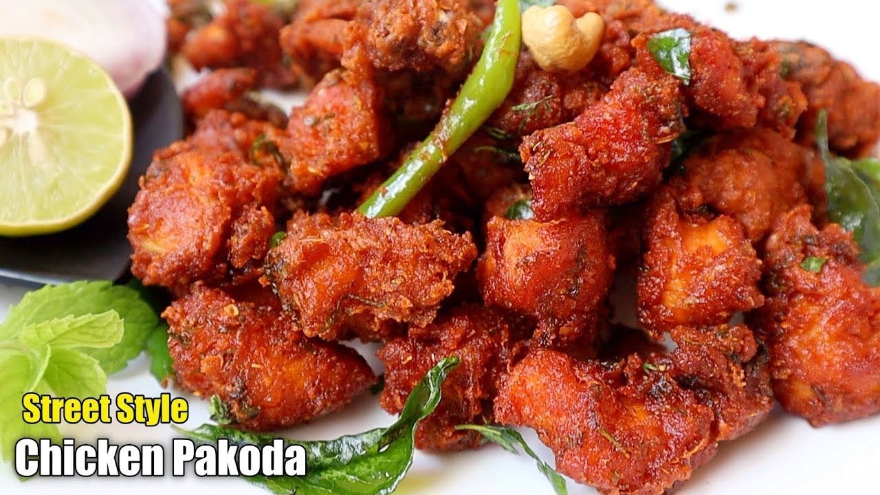 Oil పీల్చకుండా కరకరలాడే చికెన్ పకోడి😋| Street Style Chicken Pakoda | Chicken Fry In Telugu / chicken