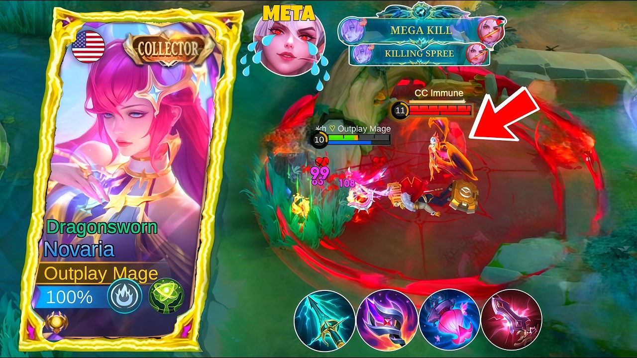 HARD MATCH! NOVARIA VS META TOP ALICE! NOVARIA RECOMMEND THIS BUILD 2026 | MOBILE LEGENDS