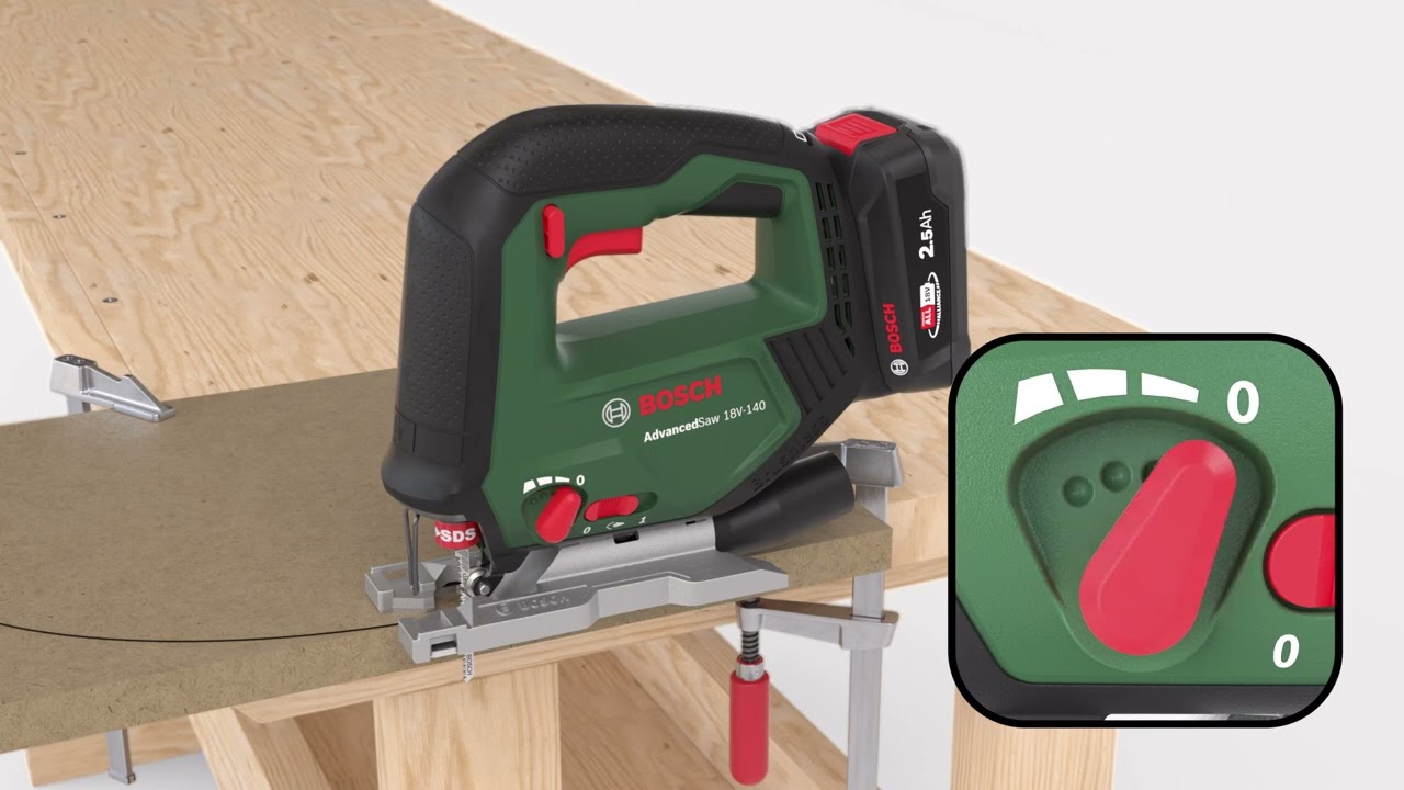 Snoerloze decoupeerzaag AdvancedSaw 18V-140 - Aan de slag