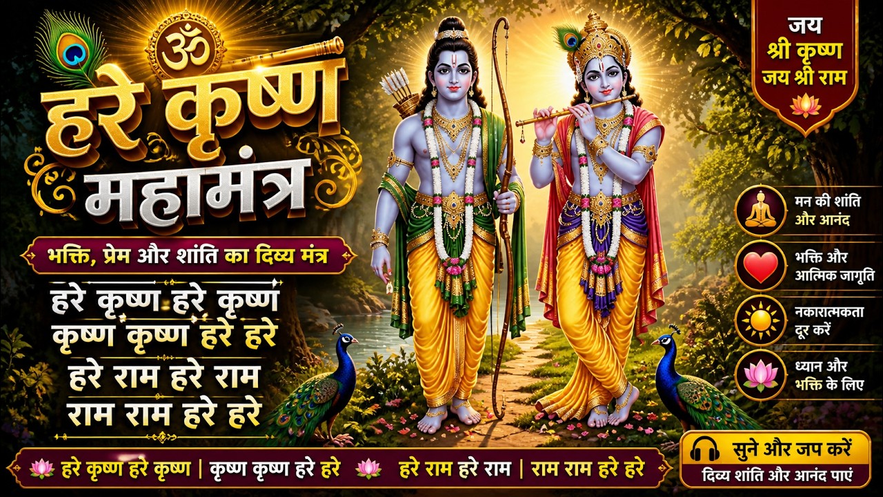 Hare Krishna Mahamantra | हरे कृष्ण महामंत्र | भक्ति और शांति