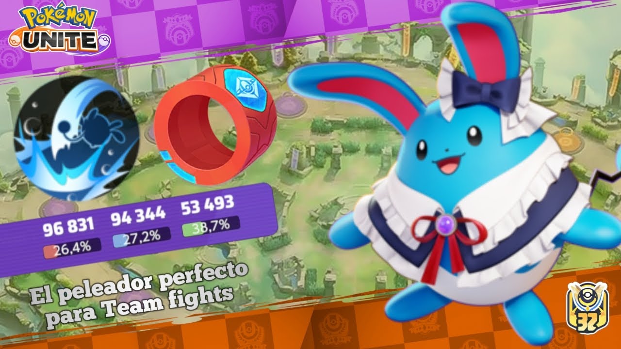 Азумарилл, боец ​​с самым высоким показателем вампиризма в игре | Pokémon Unite S32 |