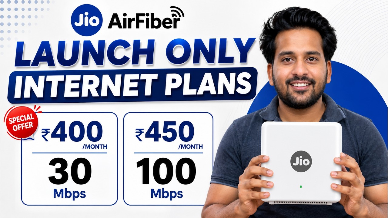 Jio Air Fiber Internet Only Plans | Jio Air Fiber New Plans 400 Rs Monthly #jioairfiber #jiofiber