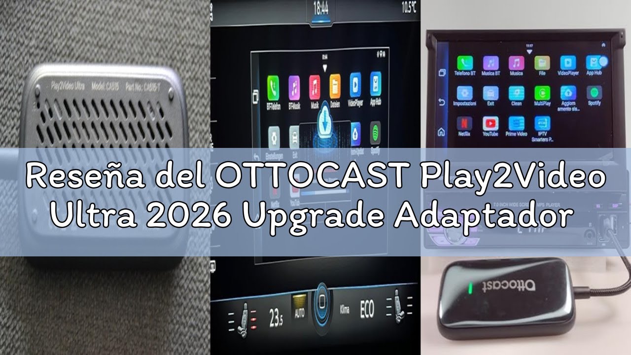 Reseña del OTTOCAST Play2Video Ultra 2026 Upgrade Adaptador CarPlay Inalámbrico, Android Auto Dongle