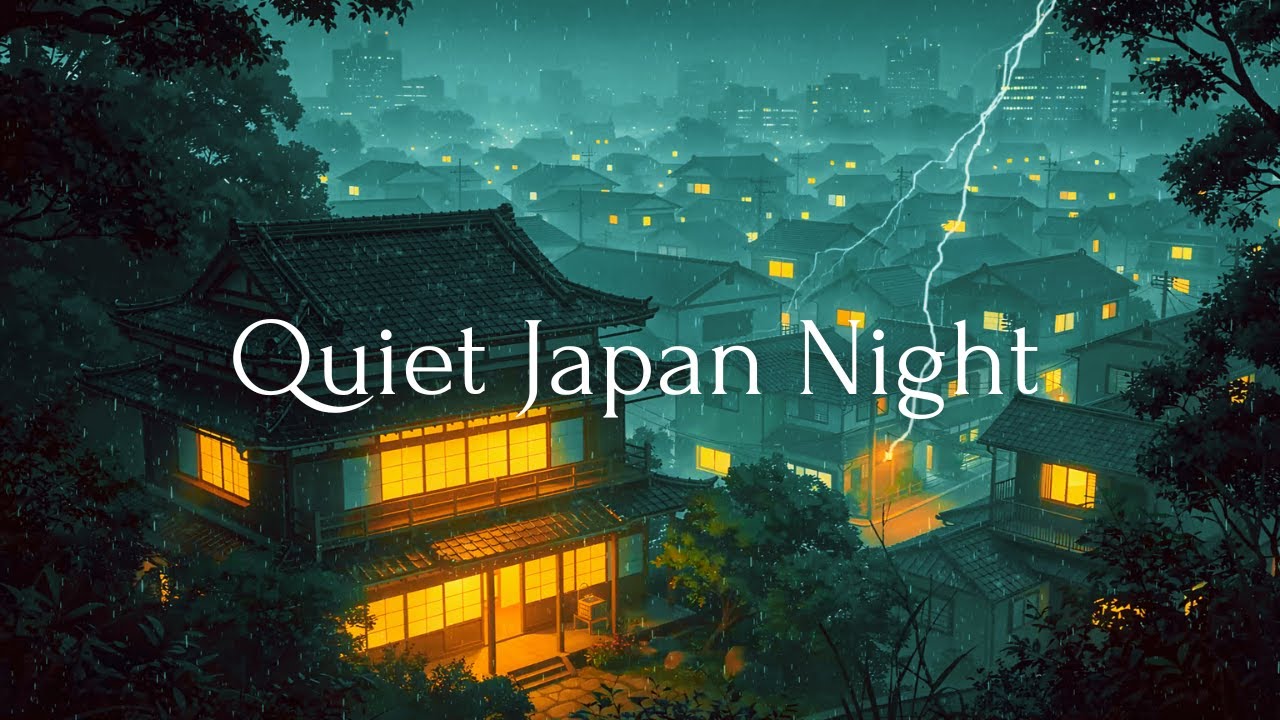 Quiet Japan Night 🌧️ Rainy Lofi Chillhop for Deep Focus