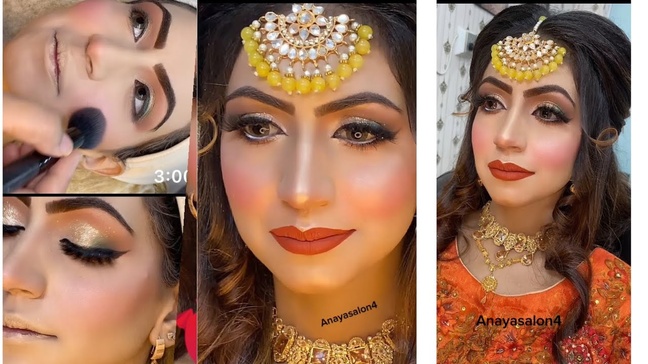 Mehndi bride makeup…. Makeup for mehndi event