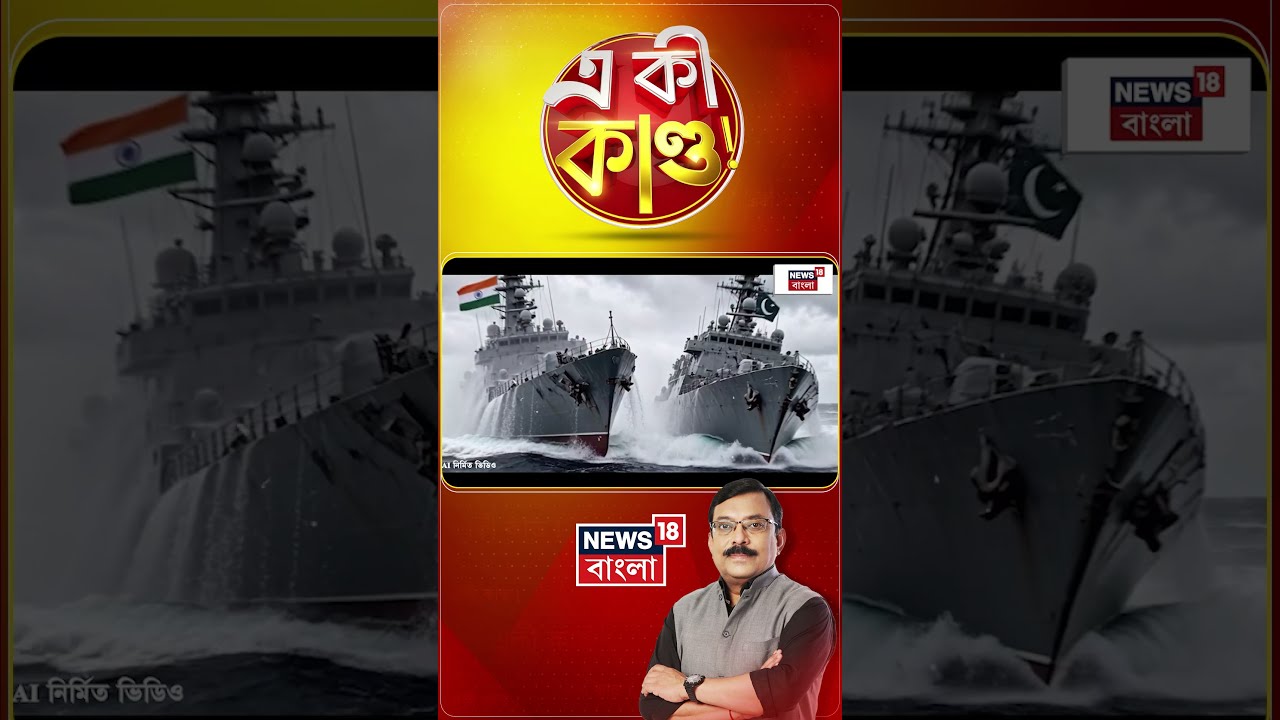 INS Kolkata র সঙ্গে ধাক্কায় ক্ষতিগ্রস্থ Pak জাহাজ | N18G | #shorts