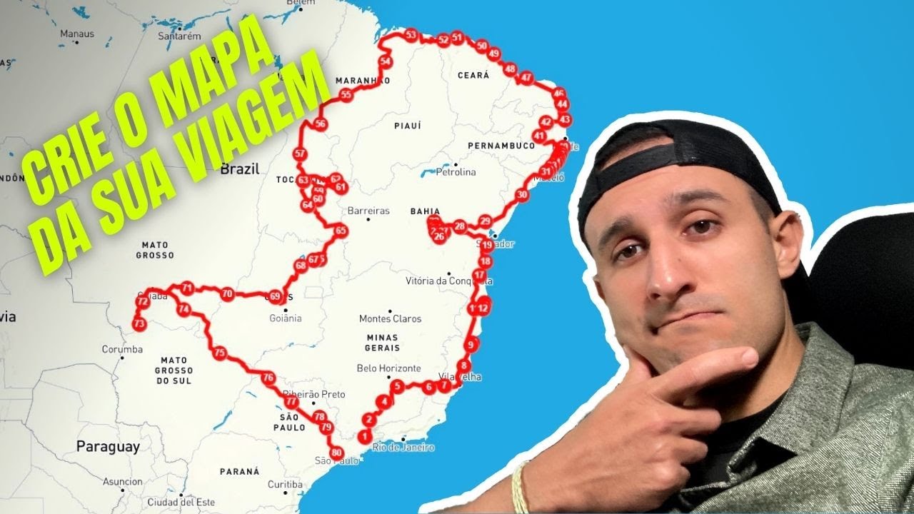 Como fazer um MAPA com a ROTA da sua VIAGEM usando o TRIPLINE