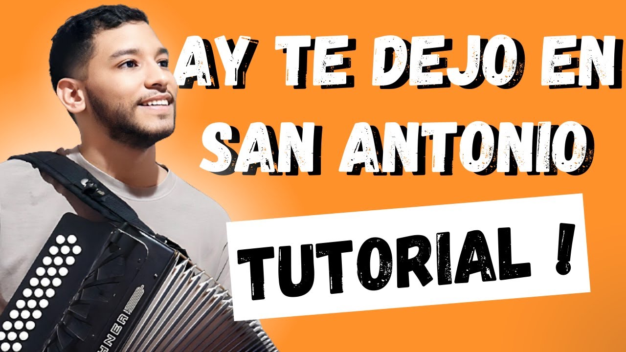 Ay Te Dejo En San Antonio, Flaco Jiménez (Accordion Tutorial)