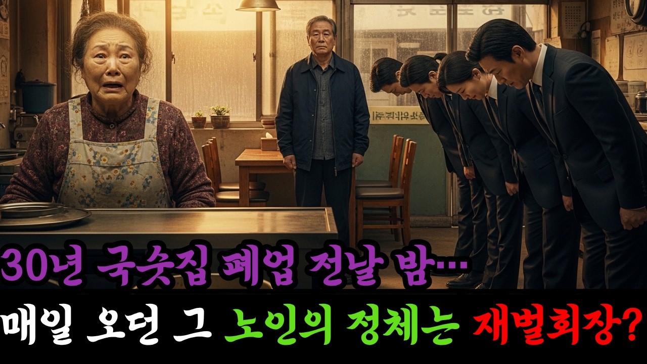30년 단골 할머니 국숫집 폐업 위기… 매일 오던 그 노인의 정체는 재벌회장?? / 중년사연 / 오디오북 / 인생찬가 / 노년사연 / 감동사연