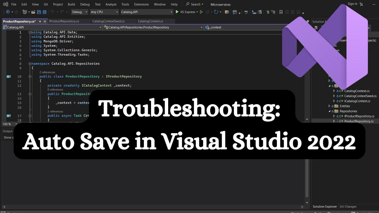 Как включить или отключить автоматическое сохранение в Visual Studio?