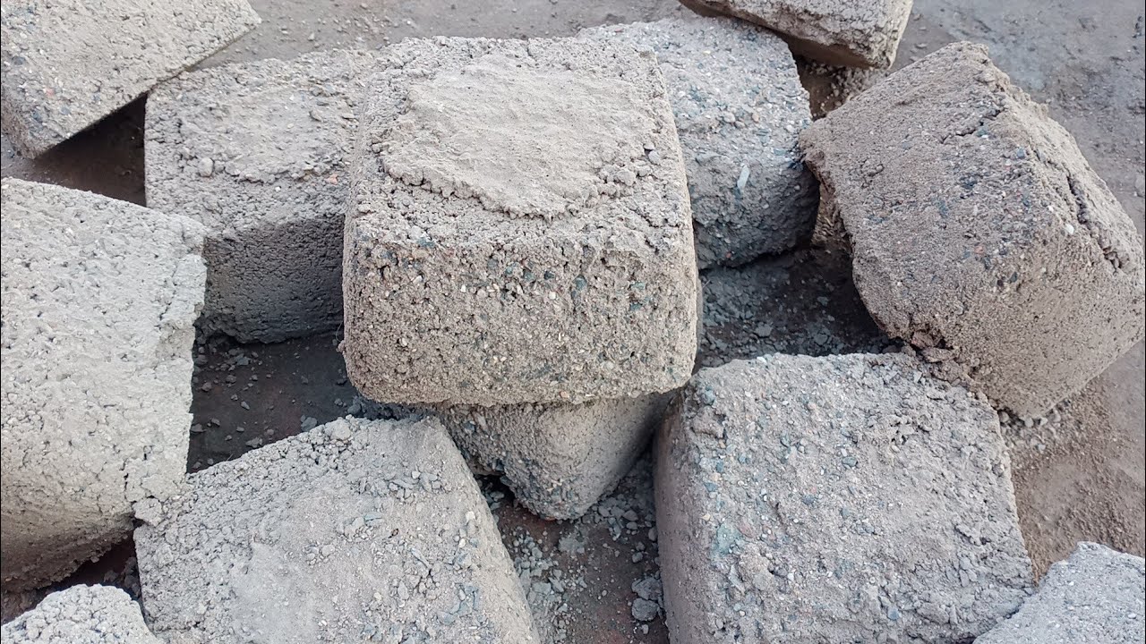 ASMR: Sand mix Grey Concrete Floor Crumbling 