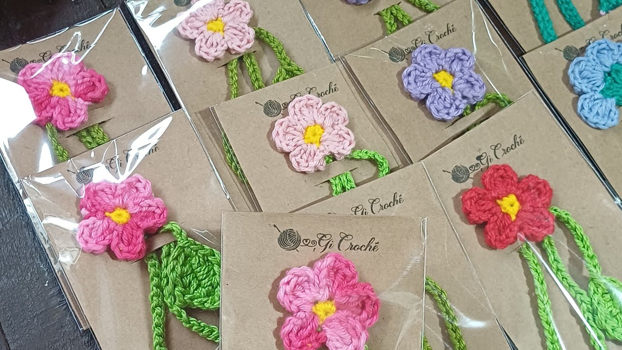 Marca Página em Crochê Modelo Flor  Passo a Passo 
