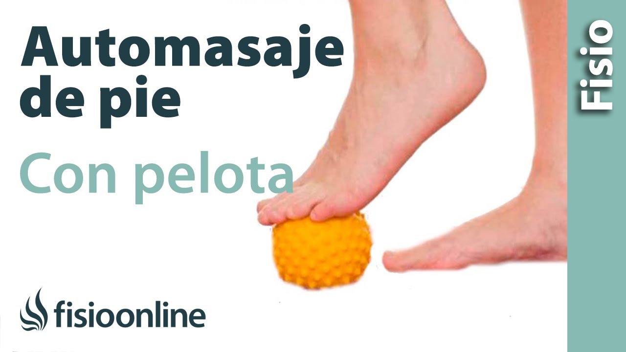 Automasaje de la planta del pie con una pelota