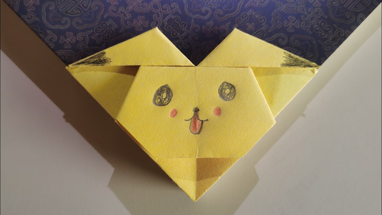 Pikachu Bookmark How to Make a Paper Bookmark Origami -Cute&Easy Origami Tutorial Step-by-Step
