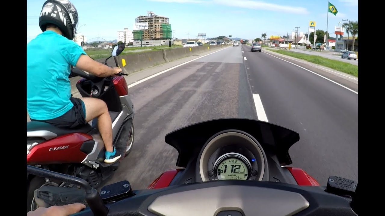 NMax original vs NMax com roletes Dr. Pulley e bolha.