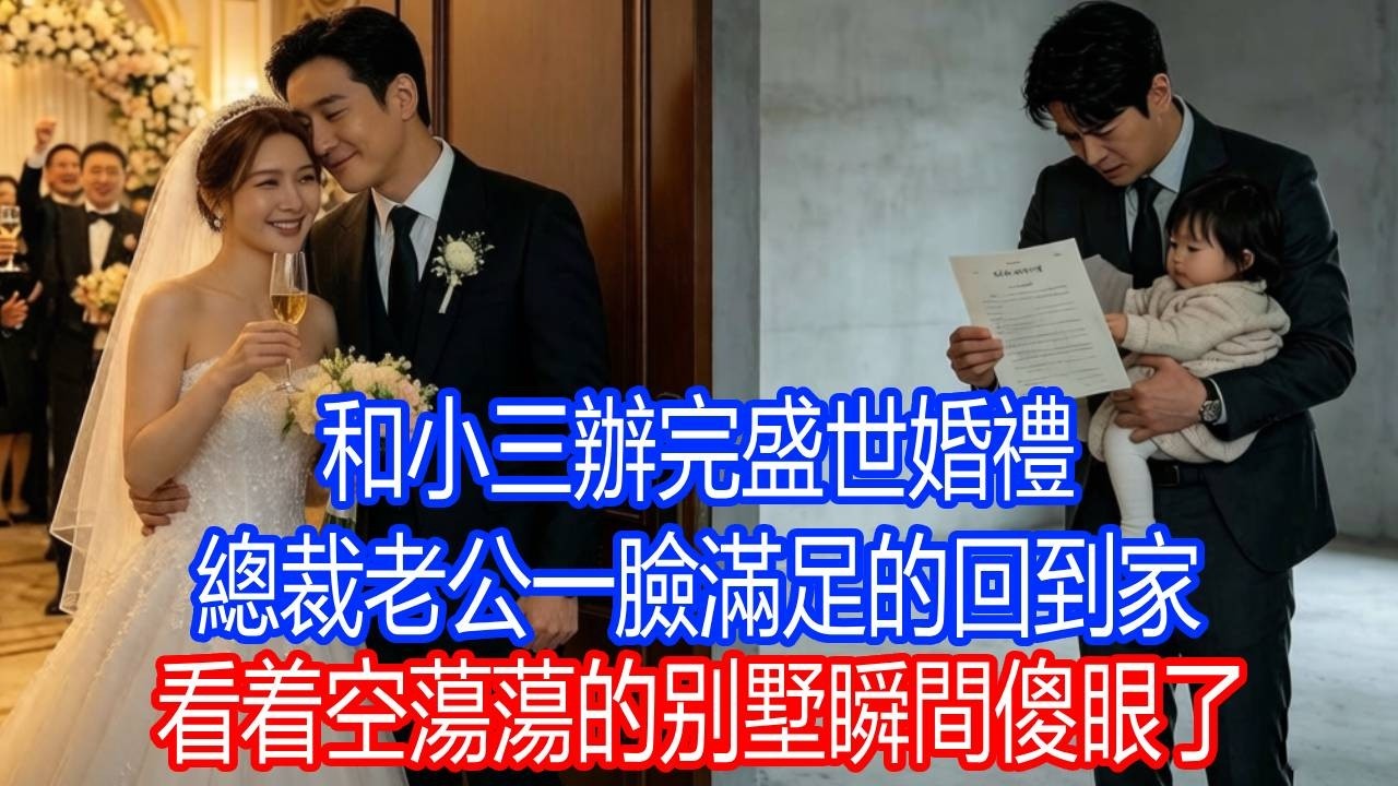 總裁和小三辦完盛世婚禮，他一臉滿足踏進家門，望著空别墅瞬間慌了，結局太解氣！