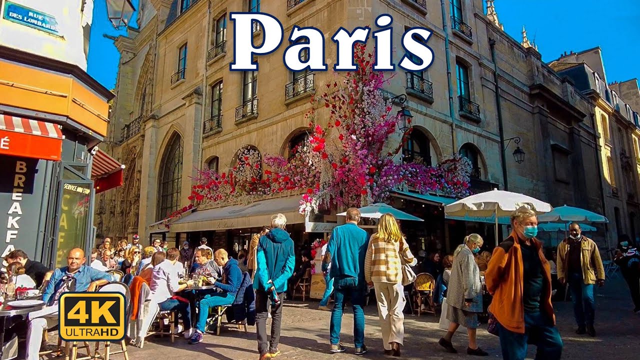 Paris Walking Tour - Rue Saint Martin, Autumn 2021 (4K UHD)