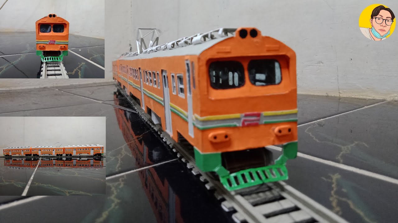KRL EKONOMI! Membuat Miniatur KRL Rheostatik dari Kertas Karton