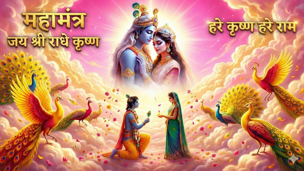 🕉️🦚Divine Peace: Hare Krishna Mahamantra for Meditation 🧘‍♂️✨